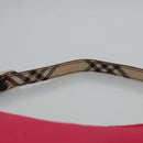 BURBERRY Nova Check Blue Label Shoulder Bag Nylon Pink Auth ti2865-8