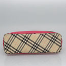 BURBERRY Nova Check Blue Label Shoulder Bag Nylon Pink Auth ti2865-5