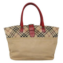 BURBERRY Blue Label Nova Check Tote Bag Canvas Beige Auth ti2867-13
