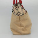 BURBERRY Blue Label Nova Check Tote Bag Canvas Beige Auth ti2867-3