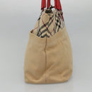 BURBERRY Blue Label Nova Check Tote Bag Canvas Beige Auth ti2867-4