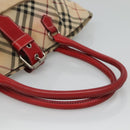 BURBERRY Blue Label Nova Check Tote Bag Canvas Beige Auth ti2867-7