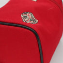 BURBERRY Vanity Cosmetic Pouch Canvas Red Auth ti2868-9