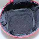 BURBERRY Vanity Cosmetic Pouch Canvas Red Auth ti2868-11