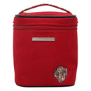 BURBERRY Vanity Cosmetic Pouch Canvas Red Auth ti2868-13