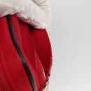 BURBERRY Vanity Cosmetic Pouch Canvas Red Auth ti2868-8