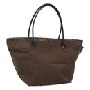 Burberrys Blue Label Tote Bag Nylon Brown Auth ti2871-1