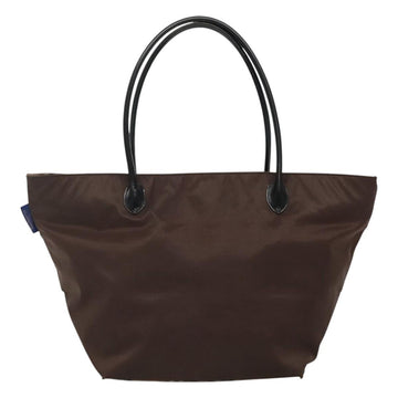 Burberrys Blue Label Tote Bag Nylon Brown Auth ti2871 - 0