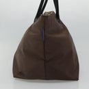 Burberrys Blue Label Tote Bag Nylon Brown Auth ti2871-4