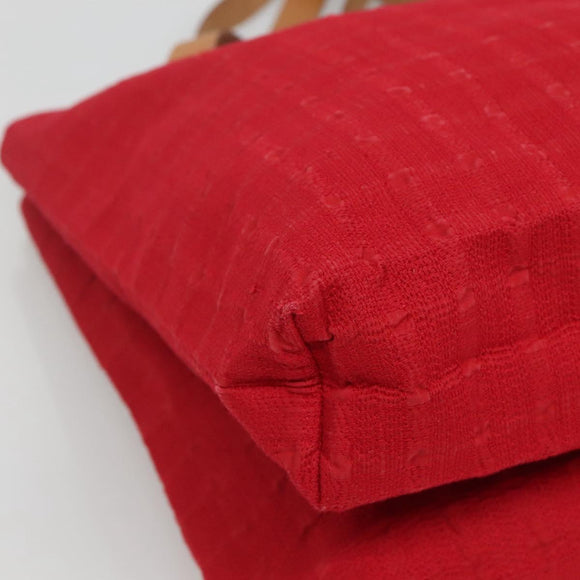 BURBERRY Shoulder Bag Canvas Red Auth ti2872