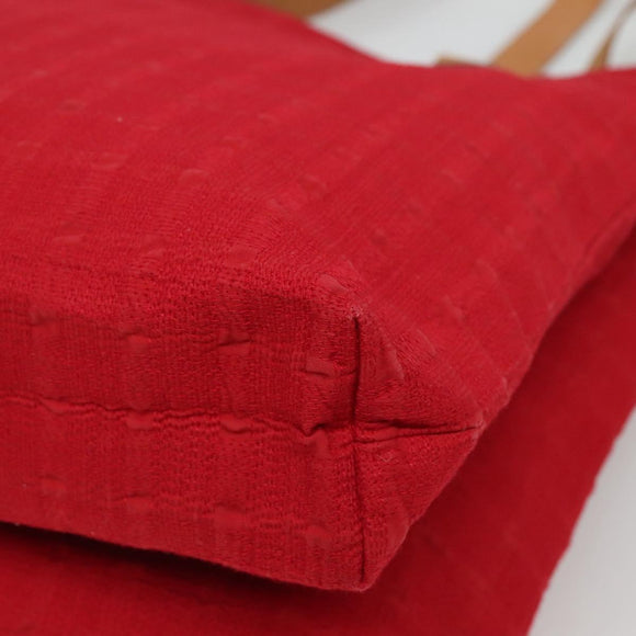 BURBERRY Shoulder Bag Canvas Red Auth ti2872