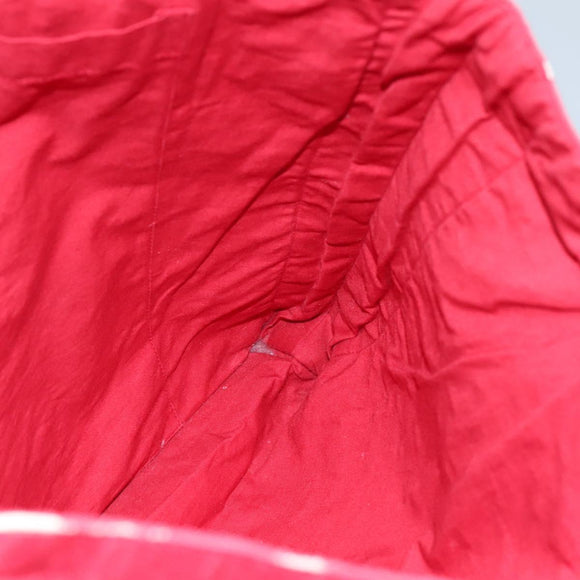 BURBERRY Shoulder Bag Canvas Red Auth ti2872