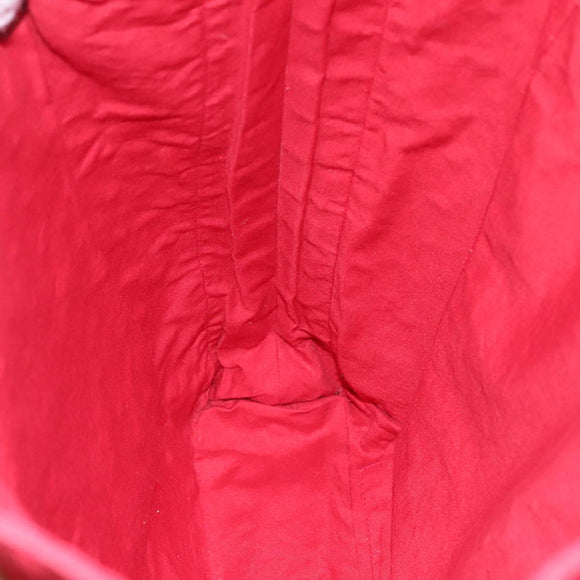 BURBERRY Shoulder Bag Canvas Red Auth ti2872