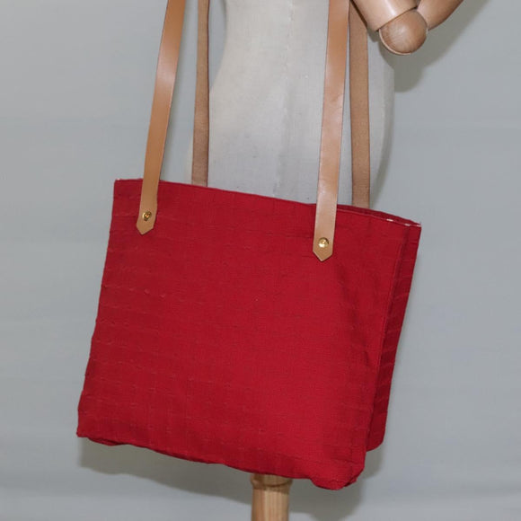 BURBERRY Shoulder Bag Canvas Red Auth ti2872