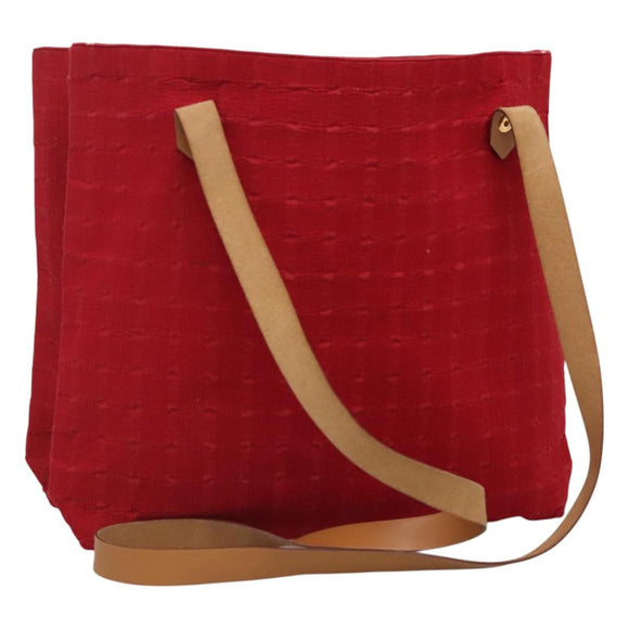 BURBERRY Shoulder Bag Canvas Red Auth ti2872