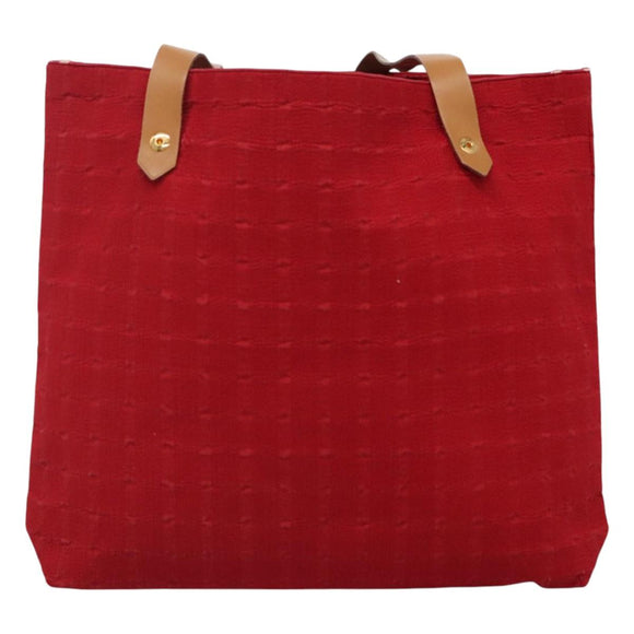 BURBERRY Shoulder Bag Canvas Red Auth ti2872