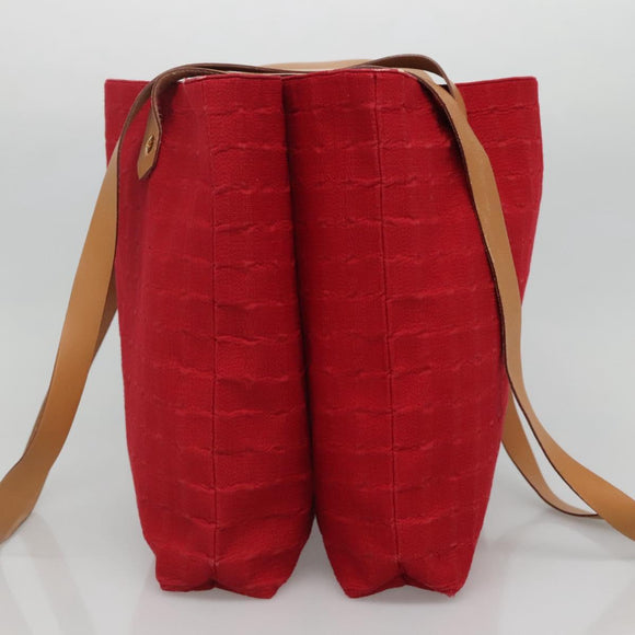BURBERRY Shoulder Bag Canvas Red Auth ti2872