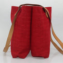 BURBERRY Shoulder Bag Canvas Red Auth ti2872-4