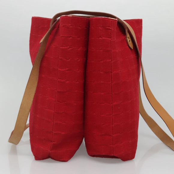 BURBERRY Shoulder Bag Canvas Red Auth ti2872