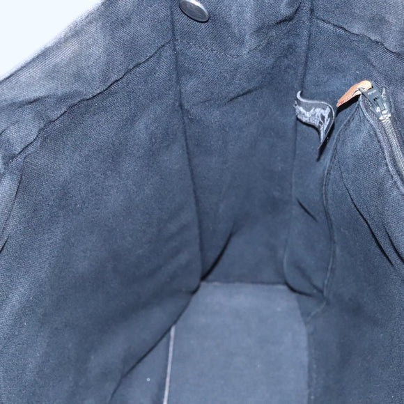 HERMES Fourre Tout MM Hand Bag Canvas Black Auth ti2874