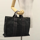 HERMES Fourre Tout MM Hand Bag Canvas Black Auth ti2874-22