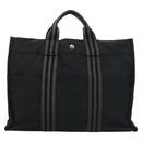 HERMES Fourre Tout MM Hand Bag Canvas Black Auth ti2874-13