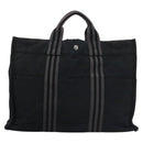 HERMES Fourre Tout MM Hand Bag Canvas Black Auth ti2874-2