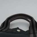 HERMES Fourre Tout MM Hand Bag Canvas Black Auth ti2874-8