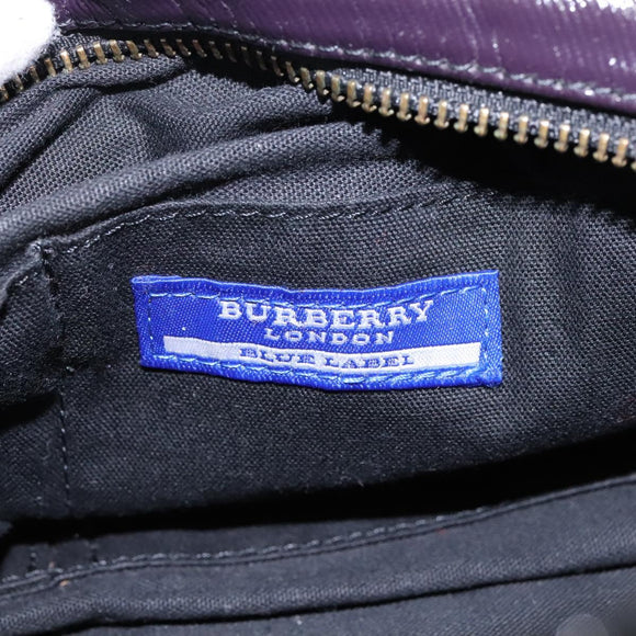 BURBERRY Blue Label Shoulder Bag Enamel Purple Auth ti2877