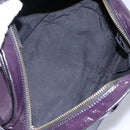 BURBERRY Blue Label Shoulder Bag Enamel Purple Auth ti2877-12