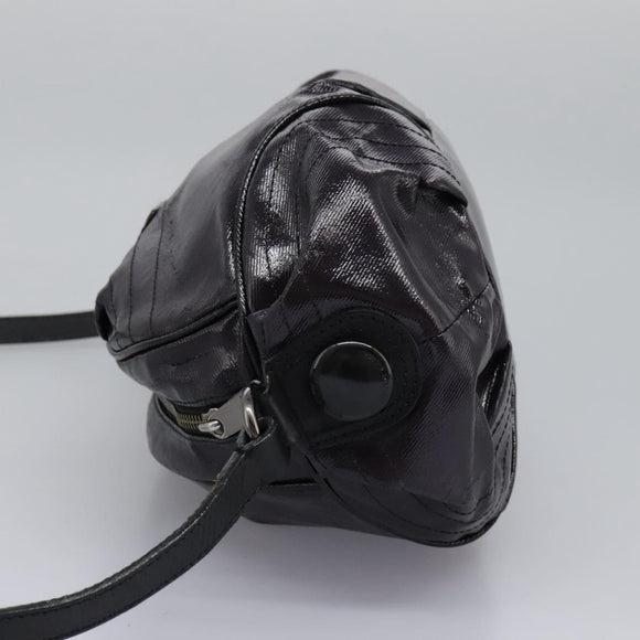 BURBERRY Blue Label Shoulder Bag Enamel Purple Auth ti2877