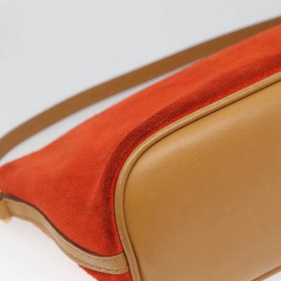 GUCCI Accessory Pouch Suede Orange 039 1103 Auth ti2878