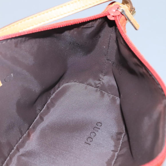 GUCCI Accessory Pouch Suede Orange 039 1103 Auth ti2878