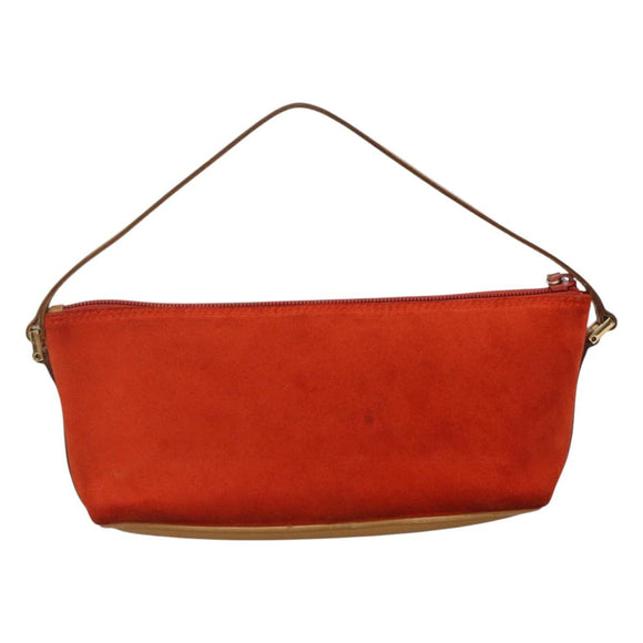 GUCCI Accessory Pouch Suede Orange 039 1103 Auth ti2878