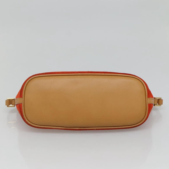 GUCCI Accessory Pouch Suede Orange 039 1103 Auth ti2878