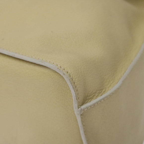 GUCCI Shoulder Bag Leather Beige Auth ti2881