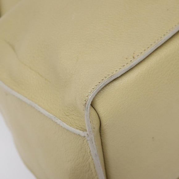 GUCCI Shoulder Bag Leather Beige Auth ti2881