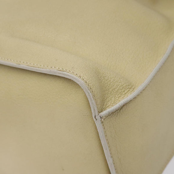 GUCCI Shoulder Bag Leather Beige Auth ti2881