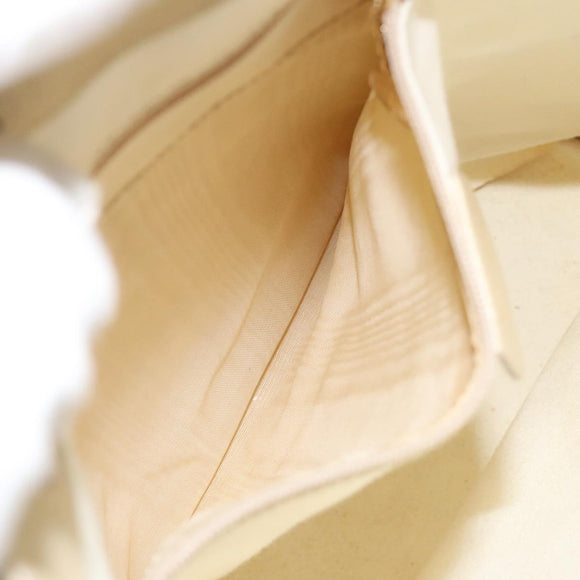 GUCCI Shoulder Bag Leather Beige Auth ti2881