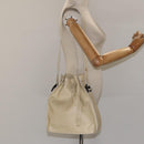 GUCCI Shoulder Bag Leather Beige Auth ti2881-23