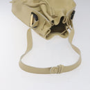 GUCCI Shoulder Bag Leather Beige Auth ti2881-7