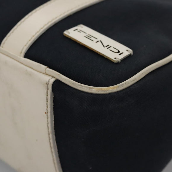 FENDI Hand Bag Canvas Navy Auth ti2885
