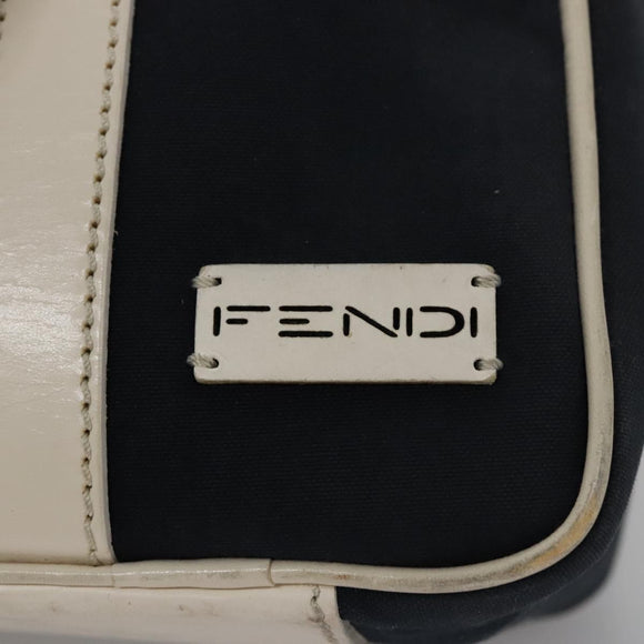 FENDI Hand Bag Canvas Navy Auth ti2885