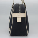 FENDI Hand Bag Canvas Navy Auth ti2885-3