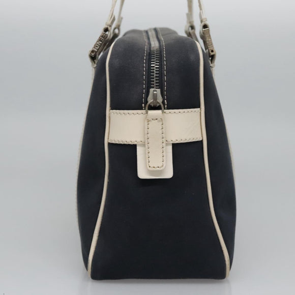 FENDI Hand Bag Canvas Navy Auth ti2885