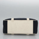 FENDI Hand Bag Canvas Navy Auth ti2885-5