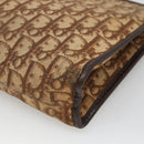 Christian Dior Trotter Canvas Clutch Bag Brown Auth ti2891-15