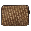 Christian Dior Trotter Canvas Clutch Bag Brown Auth ti2891-13