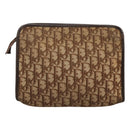 Christian Dior Trotter Canvas Clutch Bag Brown Auth ti2891-2
