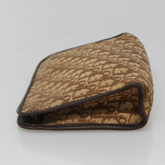 Christian Dior Trotter Canvas Clutch Bag Brown Auth ti2891